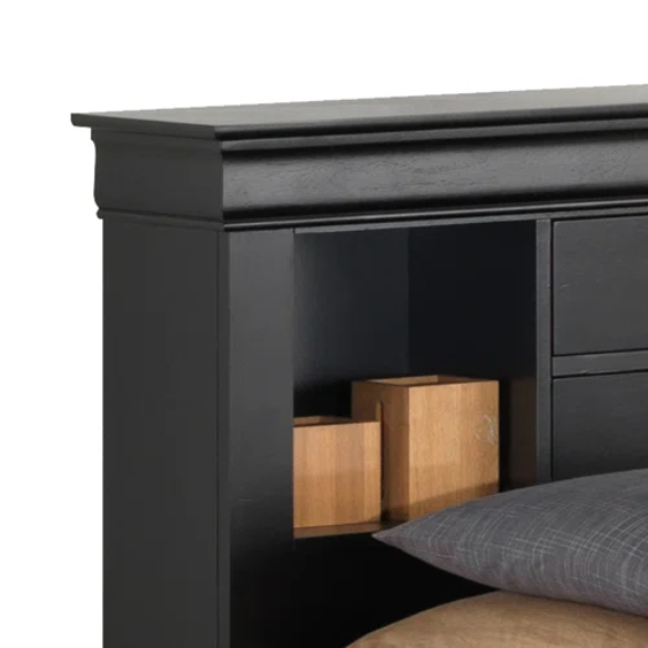 Wooden Bookcase Storage Twin Bed – Space-Saving Design with Stylish Shelving