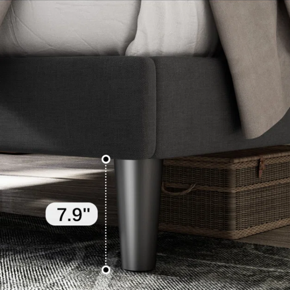 Tufted Upholstered Platform Bed – Full/Double Size with Linen Fabric, Elegant Design for Comfortable Bedrooms