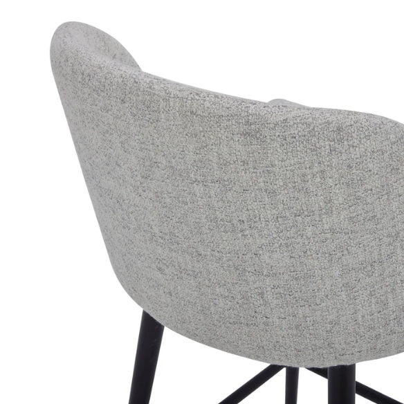 Set of 2 Counter Height Swivel Barstools – Mid-Century Modern Design, Padded Seat with High-Density Foam, 360° Swivel, Sturdy Iron Base, Footrest for Kitchen or Bar