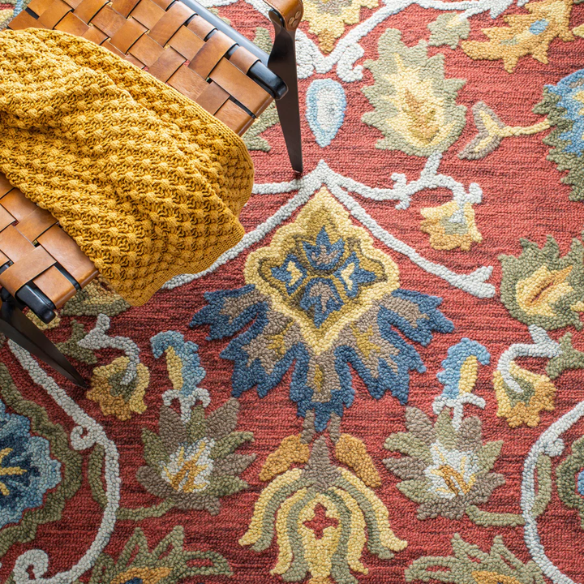 Tufted Wool Area Rug – Luxurious Floral Design