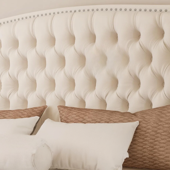 Luxurious King Size Velvet Upholstered Platform Bed Frame with Wingback Headboard – Handmade Button Tufting, Nailhead Detailing, Sturdy Construction, and No Box Spring Needed