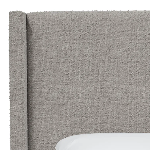 Cozy and Sleek Modern Queen Size Upholstered Wingback Bed