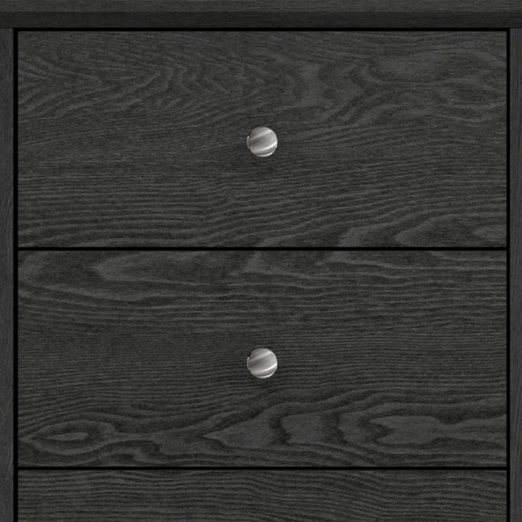 Modern 6-Drawer Double Dresser with Angled Sled Legs and Round Metal Hardware