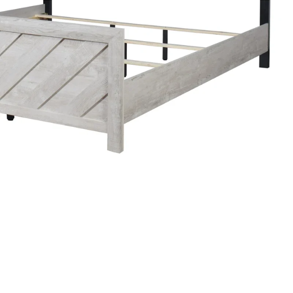 Stylish Light Grey Wooden 5-Piece Twin Bedroom Set: Luxurious Rustic Solid Wood Design