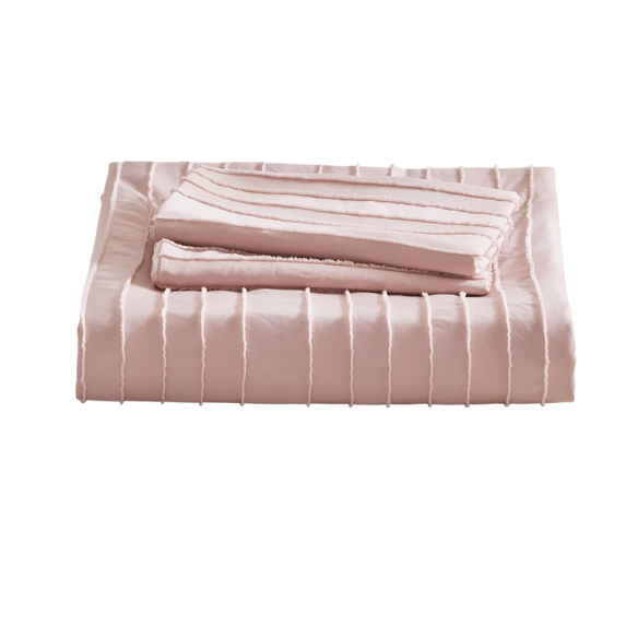 Luxurious Tufted Duvet Cover Set – Queen Size | Striped Textured Boho Bedding | Ultra-Soft Washed Microfiber | 3-Piece Set