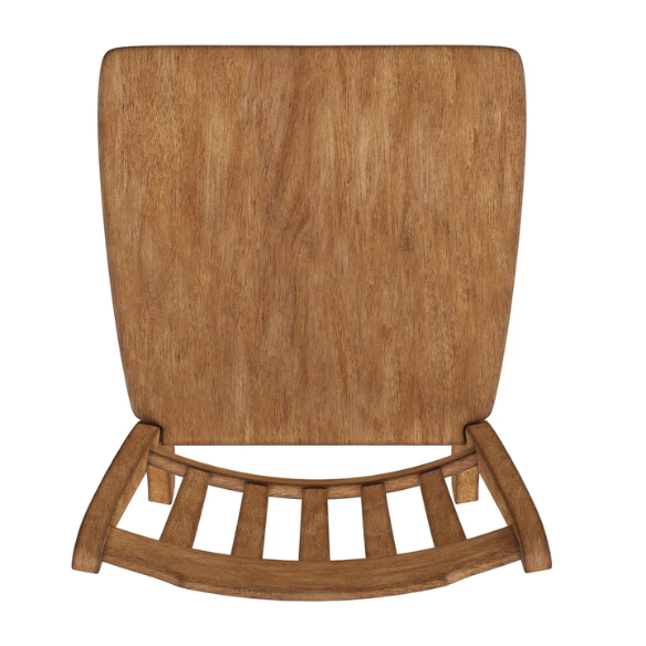 Slat-Back Solid Wood Dining Chairs – Set of 2 Farmhouse Kitchen or Dining Room Chairs