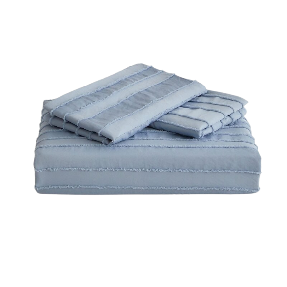 Luxurious Tufted Duvet Cover Set – Queen Size | Striped Textured Boho Bedding | Ultra-Soft Washed Microfiber | 3-Piece Set