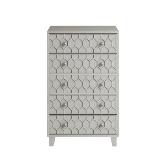 Modern Panel Configurable Bedroom Set with Honeycomb Design Headboard – Stylish and Contemporary with Sleek Lines and Sophisticated Appeal