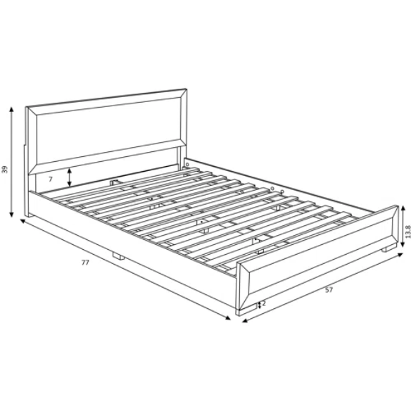 Polished Wooden Platform Full Double Size Bedroom Set – Elegant Design with Sturdy Construction and Timeless Appeal
