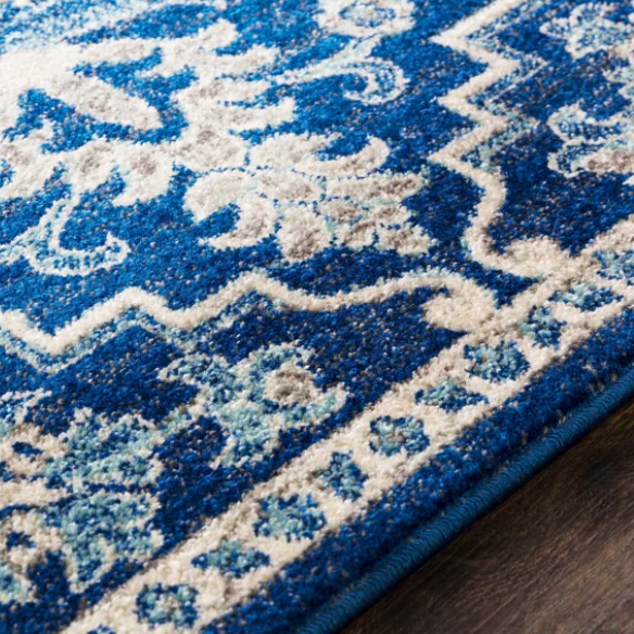 Timeless Traditional Woven Area Rug – Machine-Woven Polypropylene, Medium Pile, Durable and Easy to Clean