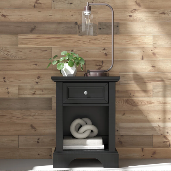 Elegant Queen Bedroom Set in Solid Black Wooden Design