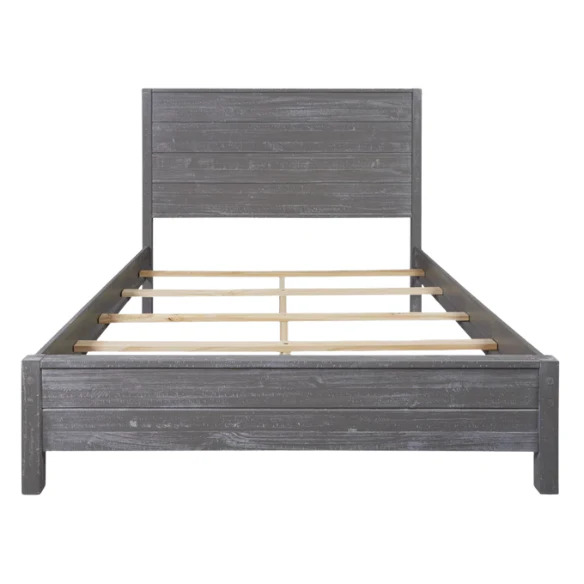 2-Piece Queen Panel Bedroom Set – Rustic Chic Design in 100% Solid Pine Wood from Sustainable Forests