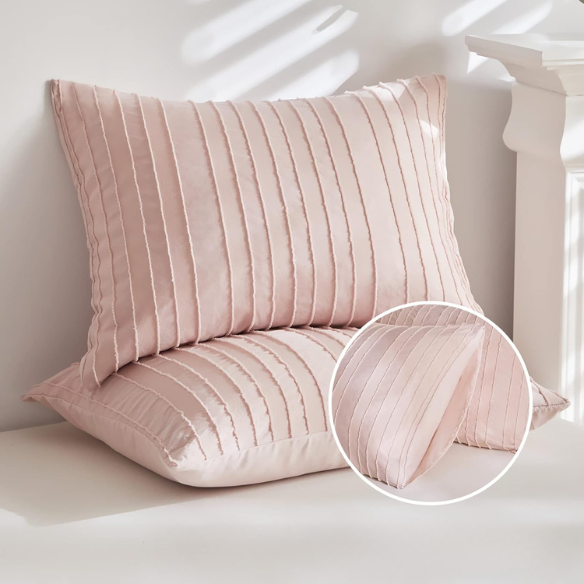 Luxurious Tufted Duvet Cover Set – Queen Size | Striped Textured Boho Bedding | Ultra-Soft Washed Microfiber | 3-Piece Set
