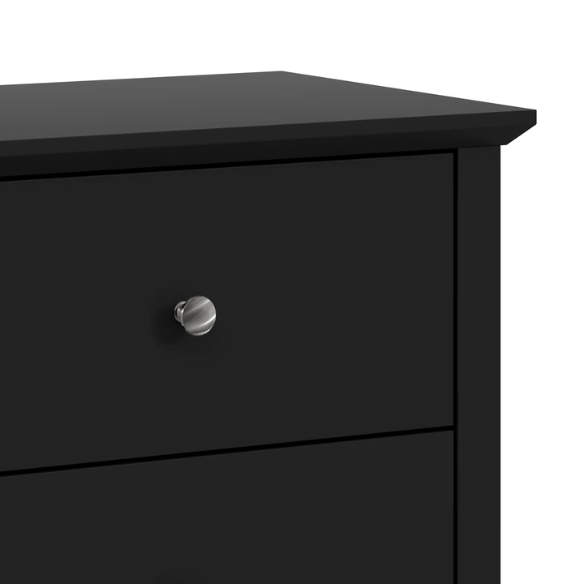 Modern 6-Drawer Double Dresser with Angled Sled Legs and Round Metal Hardware
