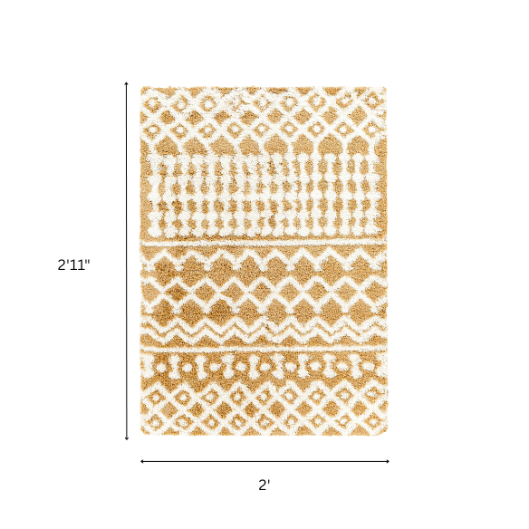 Soft Cozy Woven Shag Bohemian Tribal Area Rug