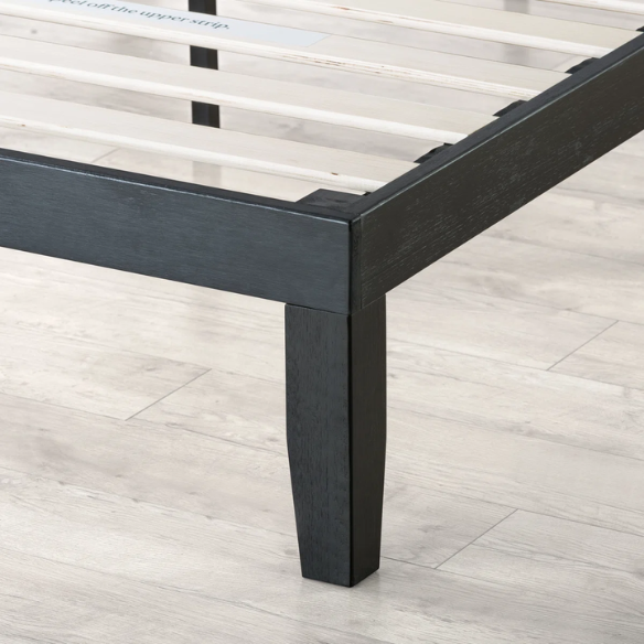 Durable Solid Wood Slat Bed – Full/Double Size with Timeless Design and Sturdy Construction