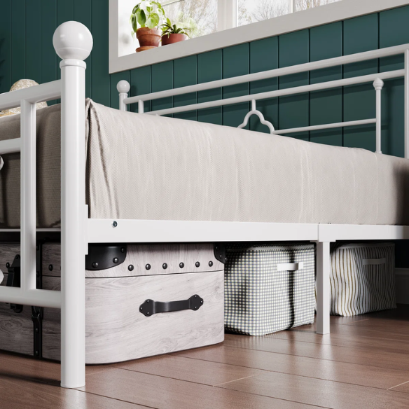 Durable Metal Platform Bed – Full Double Size with Sturdy Frame and Modern Design