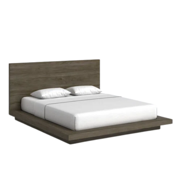 Rustic Mountain Retreat: Solid Wood Platform 4-Piece Bedroom Set – Low-Profile Bed, 9-Drawer Dresser, Nightstand, and Optional 5-Drawer Chest, Crafted from Pine Wood with Warm Finish and Natural Grain Variations for Cozy, Casual Elegance