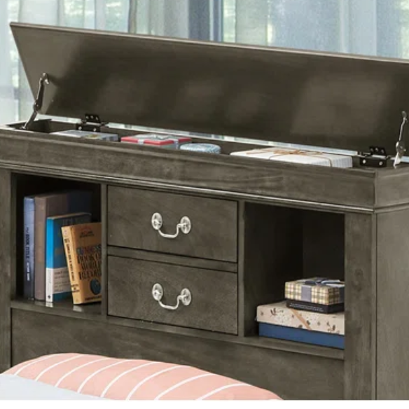 Wooden Bookcase Storage Twin Bed – Space-Saving Design with Stylish Shelving