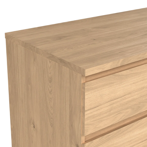Versatile 60.5" 6-Drawer Double Dresser with Smooth Metal Glides and Clean-Lined Silhouette