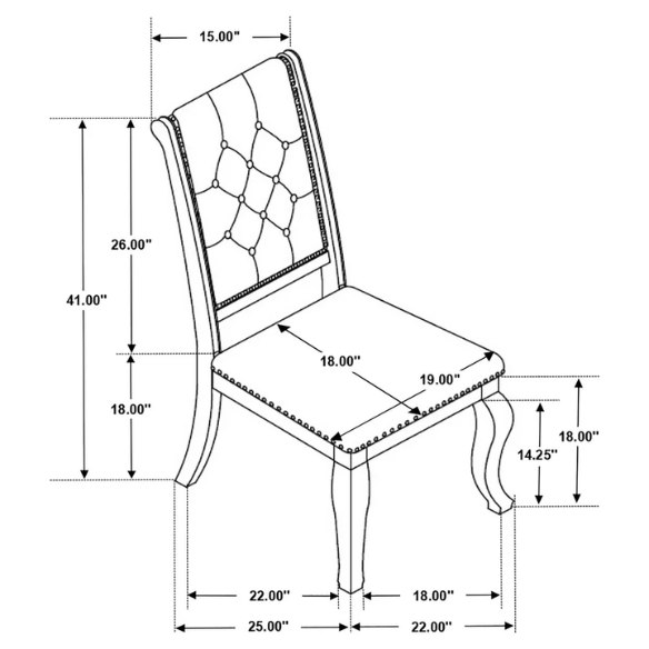 Modern Upholstered Dining Chairs with Cushioned Seats (Set of 2) – Stylish and Comfortable Seating for Kitchen or Dining Room