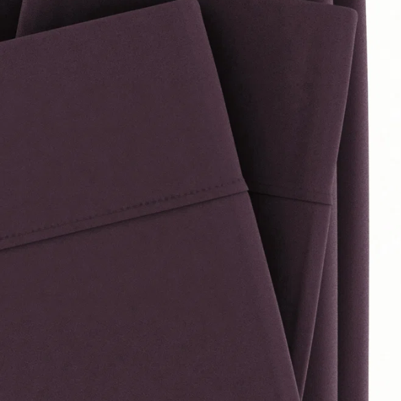 Purple Deep Pocket Microfiber Sheet Set – 4-Piece Soft, Wrinkle-Free Bedding with Pillowcases