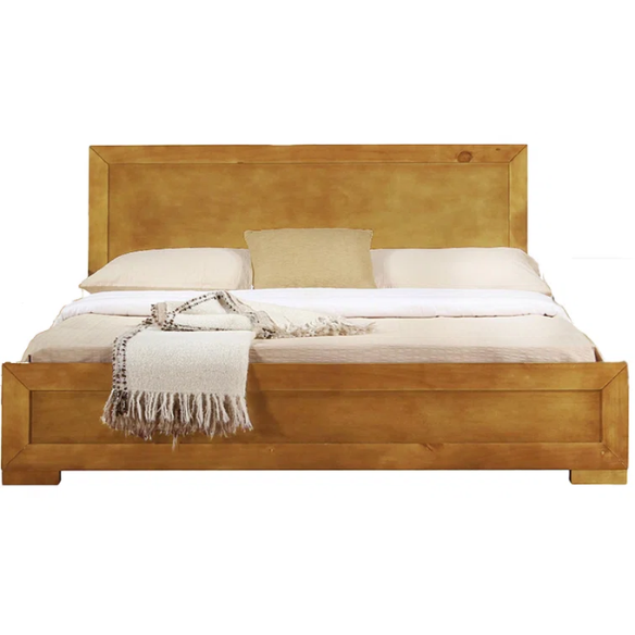 Polished Wooden Platform Full Double Size Bedroom Set – Elegant Design with Sturdy Construction and Timeless Appeal
