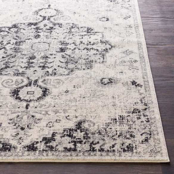 Timeless Traditional Woven Area Rug – Machine-Woven Polypropylene, Medium Pile, Durable and Easy to Clean