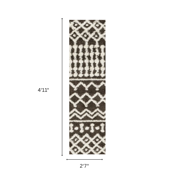 Soft Cozy Woven Shag Bohemian Tribal Area Rug