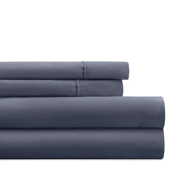 Stone Deep Pocket Microfiber Sheet Set – 4-Piece Soft, Wrinkle-Free Bedding with Pillowcases