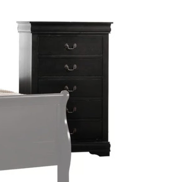 Sleek Glossy Finish 6-Piece Sleigh Aesthetic Twin Bedroom Set: Modern Elegance Redefined