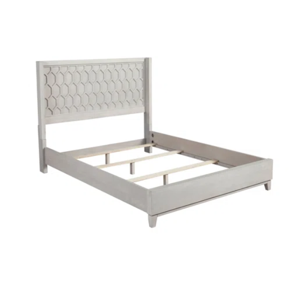 Modern Panel Configurable Bedroom Set with Honeycomb Design Headboard – Stylish and Contemporary with Sleek Lines and Sophisticated Appeal