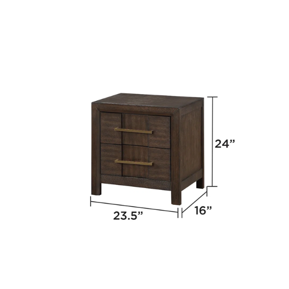 Modern Rustic Solid-Colored Wooden 5-Piece Full Double Size Bedroom Set – Stylish Design with Sturdy Construction and Timeless Appeal