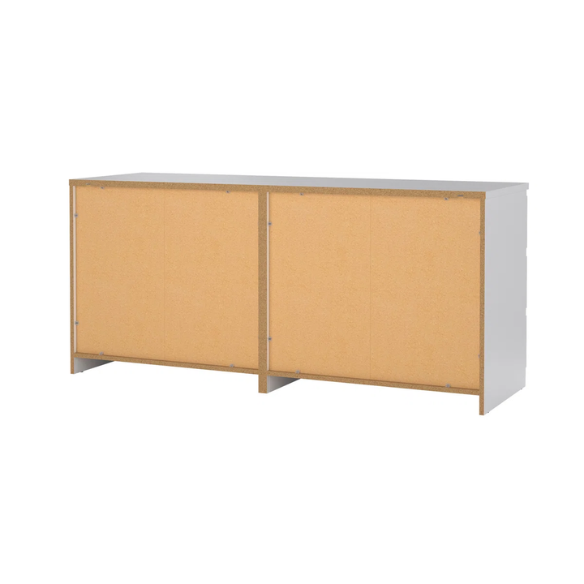 Versatile 60.5" 6-Drawer Double Dresser with Smooth Metal Glides and Clean-Lined Silhouette