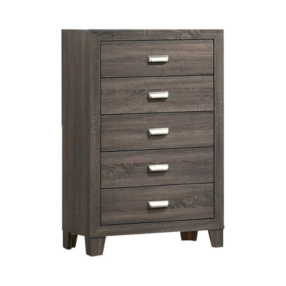 Chic Grey Wooden 4-Piece Twin Bedroom Set: Contemporary Style Meets Cozy Comfort