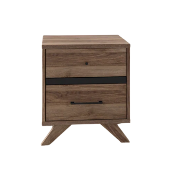 Rustic Restoration Queen Platform Configurable Bedroom Set with 7-Drawer Dresser, Nightstand, and Scandinavian-Inspired Design