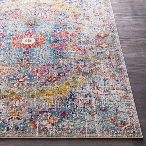 Timeless Traditional Woven Area Rug – Machine-Woven Polypropylene, Medium Pile, Durable and Easy to Clean