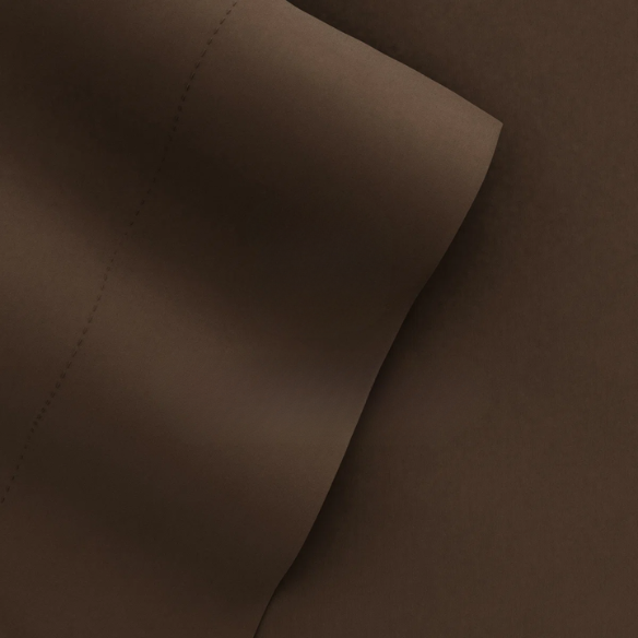Brown Deep Pocket Microfiber Sheet Set – 4-Piece Soft, Wrinkle-Free Bedding with Pillowcases