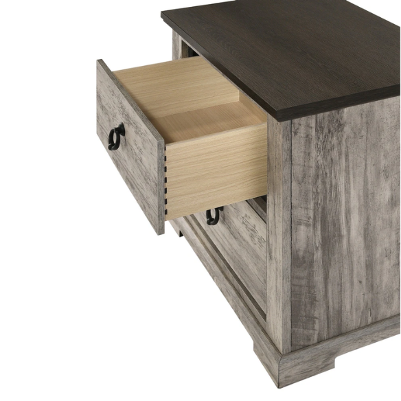 5-Piece Gray Rustic Panel Bedroom Set – A Harmonious Blend of Rustic Charm and Modern Elegance