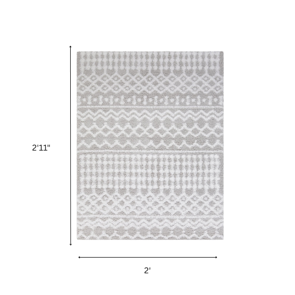 Soft Cozy Woven Shag Bohemian Tribal Area Rug