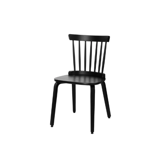 Solid Wood Slat Back Windsor Dining Chairs (Set of 2) – Sturdy, Eco-Friendly Construction with Ergonomic Backrest & Adjustable Foot Pads