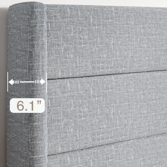 Modern King Size Upholstered Platform Bed with Hydraulic Lift Storage – Sleek Grooved Headboard, Space-Saving Design, and No Box Spring Needed