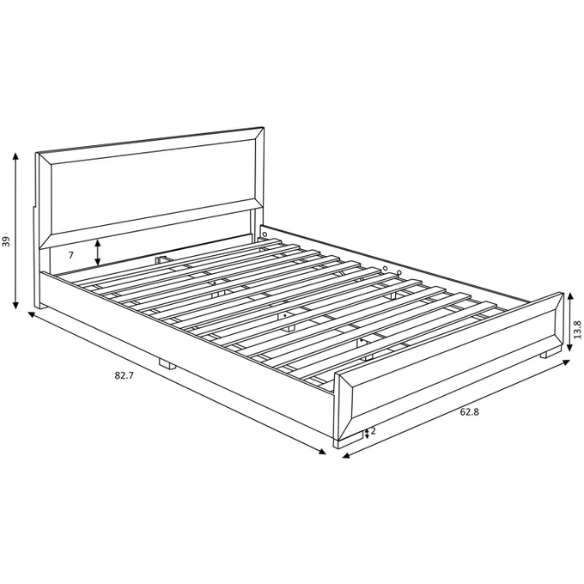 Neutral-Colored Solid Wood Queen Size Low Profile Platform Bed