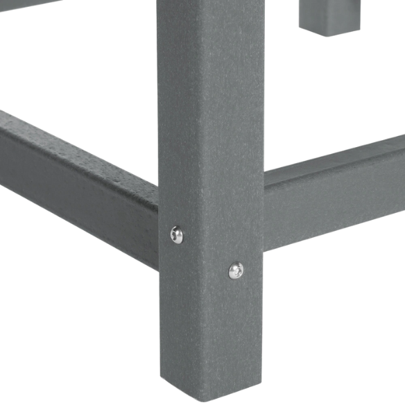 Outdoor Conversation Table – Stylish, Weather-Resistant Recycled Plastic Table with Slat-Style Top for Patios and Gardens