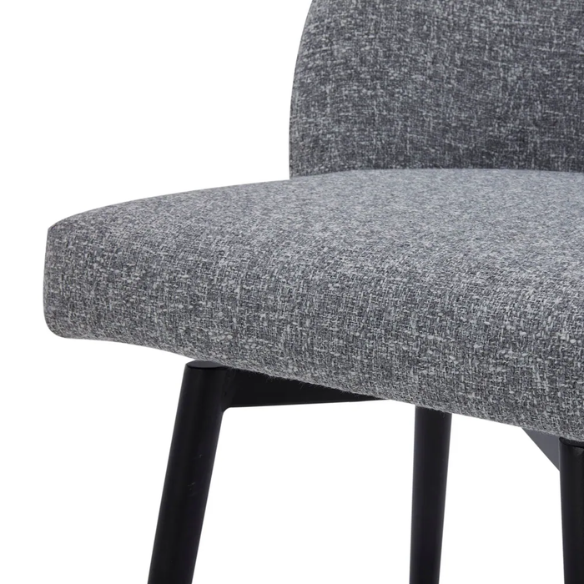 Set of 2 Counter Height Swivel Barstools – Mid-Century Modern Design, Padded Seat with High-Density Foam, 360° Swivel, Sturdy Iron Base, Footrest for Kitchen or Bar