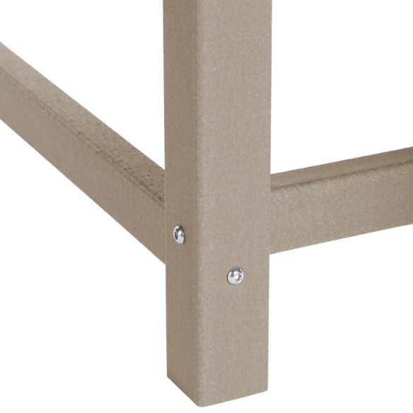 Outdoor Conversation Table – Stylish, Weather-Resistant Recycled Plastic Table with Slat-Style Top for Patios and Gardens