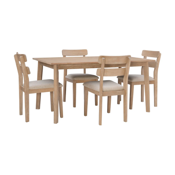 Mid-Century Modern 7-Piece Dining Set for 6 – Ideal for Family Meals and Gatherings