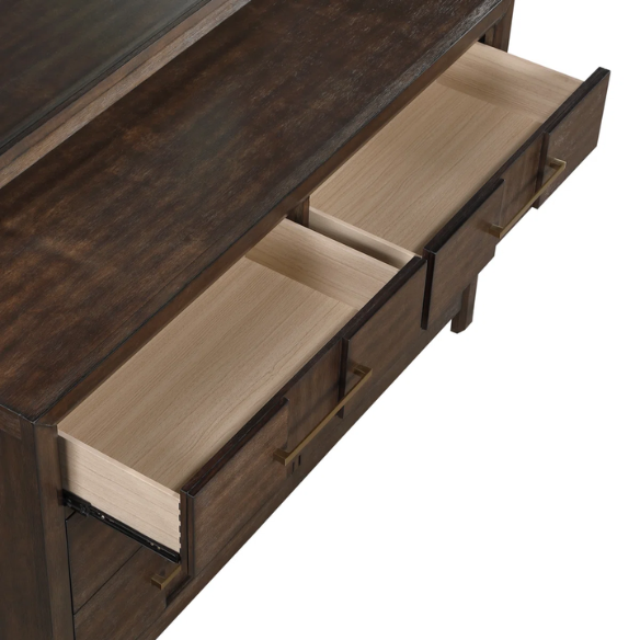 Modern Rustic Solid-Colored Wooden 5-Piece Full Double Size Bedroom Set – Stylish Design with Sturdy Construction and Timeless Appeal