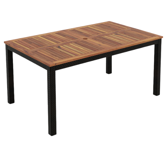 7-Piece Patio Dining Set | Wicker Outdoor Dining Set with Acacia Wood Table | Perfect for Garden and Yard Gatherings