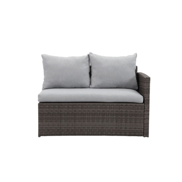 All-Weather Wicker Patio Furniture Set | Stylish Conversation Set with Cushioned Seats and Pillows | Perfect Outdoor Dining Solution